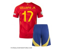 Španielsko Nico Williams #17 Domáci Detský futbalový dres ME 2024 Krátky Rukáv (+ trenírky)